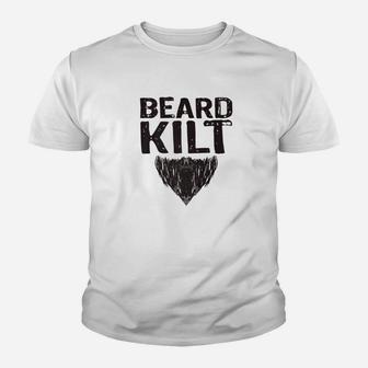 Beard Kilt Scottish Tees Dad Men Grandpa Uncle Gifts Kid T-Shirt - Seseable