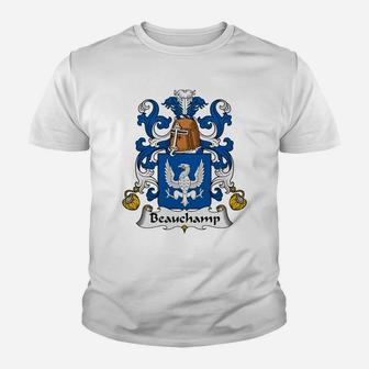 Beauchamp Family Crest French Family Crests Kid T-Shirt - Seseable