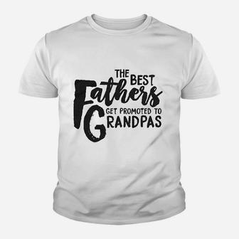 Best Fathers Get Promoted To Grandpas Kid T-Shirt - Seseable
