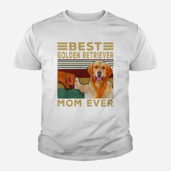 Best Golden Retriever Mom Ever Vintage Kid T-Shirt - Seseable