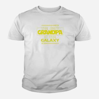 Best Grandpa In The Galaxy Fathers Day Star Grandpa Kid T-Shirt - Seseable