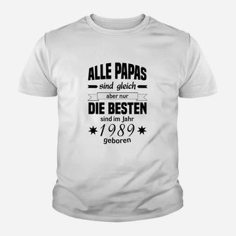 Beste Papas 1989 Geburtstags-Kinder Tshirt, Vatertagsüberraschung - Seseable