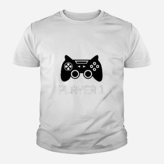 Big Brother Little Brother Player 1 Player 2 Gamer Gaming Siblings Youth T-shirt - Seseable
