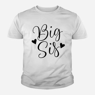 Big Sis Girls Cute Sister Announcement Kid T-Shirt - Seseable