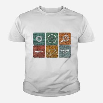 Biking Cycling Vintage Bicycle Parts Cyclist Gifts Kid T-Shirt - Seseable