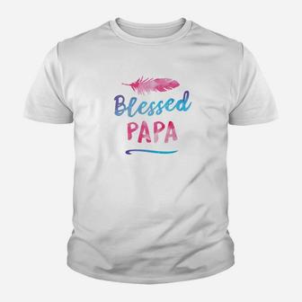 Blessed Papa Shirt Puerto Rico Dad Fathers Day Gift Kid T-Shirt - Seseable