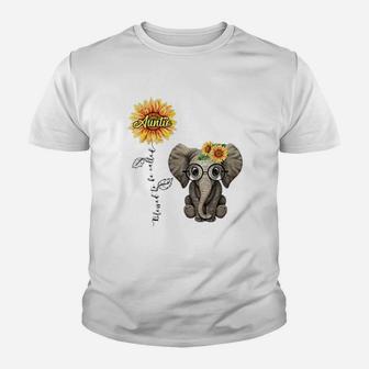 Blessed To Be Called Auntie Hippie Elephant Youth T-shirt - Seseable