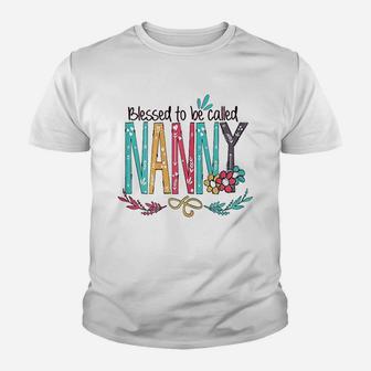 Blessed To Be Called Nanny Colorful Gifts Kid T-Shirt - Seseable