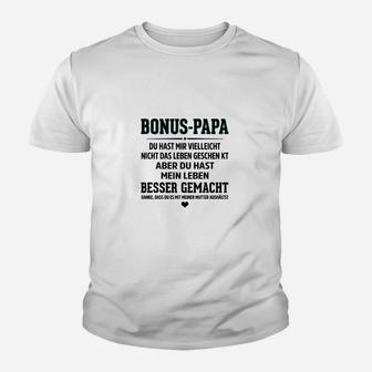 Bonus-Papa Herren Kinder Tshirt, Liebevolle Botschaft für Stiefväter - Seseable