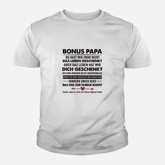 Bonus Papa Herz-Botschaft Kinder Tshirt, Liebevolles Geschenk - Seseable