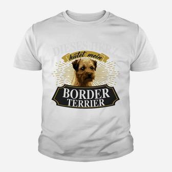 Border Terrier Liebhaber Kinder Tshirt: Dieser Kerl liebt seinen Hund - Seseable