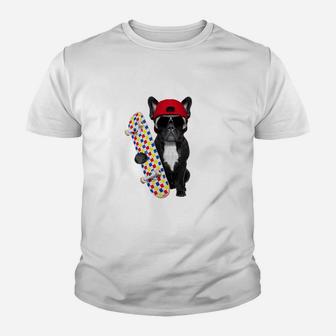 Bulldog Skateboard Kid T-Shirt - Seseable