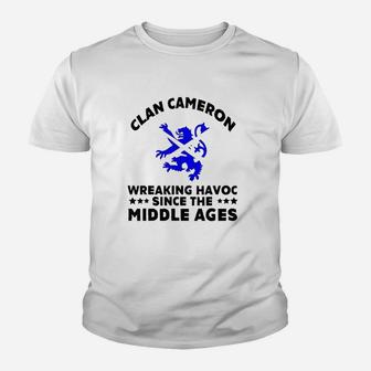 Cameron Scottish Kilt Family Clan Scotland Name Kid T-Shirt - Seseable