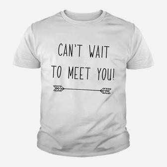 Cant Wait To Meet You Pregnancy Announcement To Grandparents Kid T-Shirt - Seseable