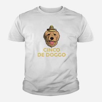 Cinco De Doggo Goldendoodle Dog De Mayo Mexican Kid T-Shirt - Seseable