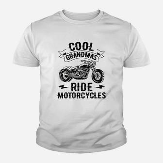 Cool Grandmas Ride Motorcycles Motorcycle Lovers Rider Gift Kid T-Shirt - Seseable