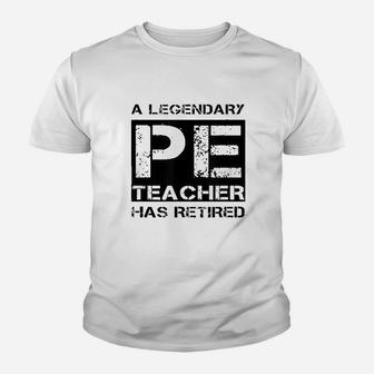 Cool Retired Pe Teacher Retirement Gift Physical Education Kid T-Shirt - Seseable