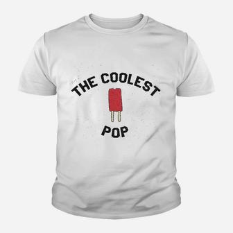 Coolest Pop Funny Best Dad Ever Cool Fathers Day Novelty Graphic Kid T-Shirt - Seseable