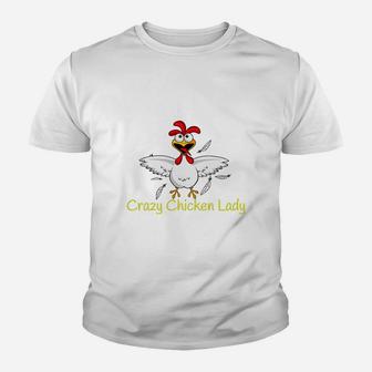 Crazy Chicken Lady Best Funny Crazy Chicken Lady Tshirt Kid T-Shirt - Seseable