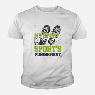 Cross Country Running Sport Your Punishment Funny Coach Kid T-Shirt - Seseable
