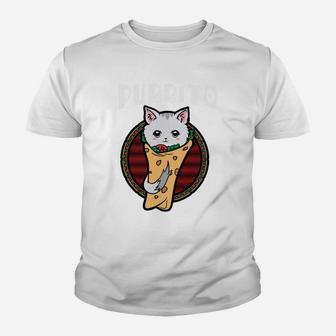 Cute Purrito Burrito Cat Funny Ca Cat Lover Gifts Kid T-Shirt - Seseable