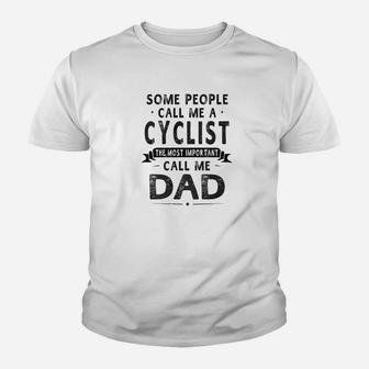 Cyclist Dad Fathers Day Gifts Father Daddy Kid T-Shirt - Seseable