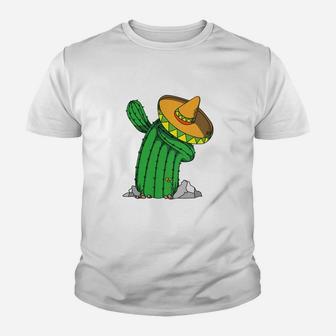 Dabbing Mexican Cactus Cinco De Mayo Mexico Kid T-Shirt - Seseable
