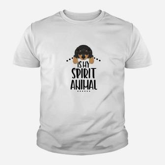 Dachshund Is My Spirit Animal Dog Lover, gifts for dog lovers Kid T-Shirt - Seseable