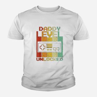 Dad Level Unlocked Video Gamer Leveled Up To Daddy Kid T-Shirt - Seseable