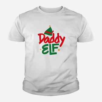 Daddy Elf Funny Parent Dad Christmas Kid T-Shirt - Seseable