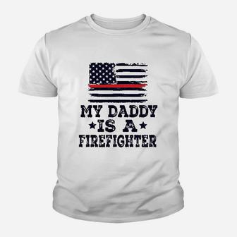 Daddy Is A Firefighter, best christmas gifts for dad Kid T-Shirt - Seseable
