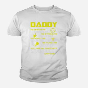 Daddy Super Star Dad Papa Hero Fathers Day Gift Trek Kid T-Shirt - Seseable