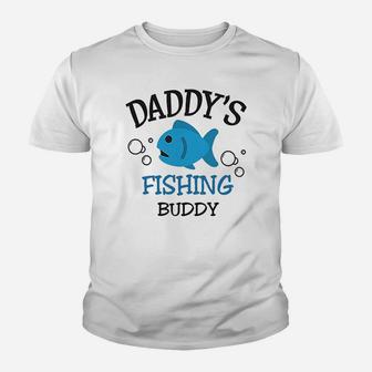 Daddys Dad Father Fishing Buddy Style B Fathers Day Kid T-Shirt - Seseable