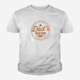 Dads Backyard Bbq The Authentic Pitmaster Father Premium Kid T-Shirt - Seseable