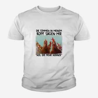 Die Stimmten In Meinem Kopf Hühnern Kinder T-Shirt - Seseable