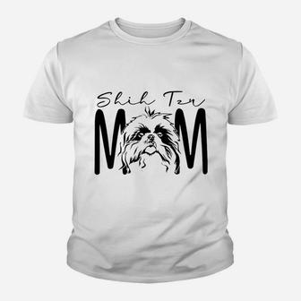 Dog Mom Shih Tzu Kid T-Shirt - Seseable