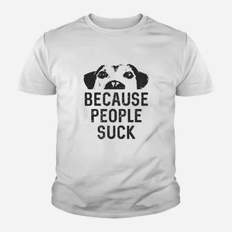 Dogs Because People Kid T-Shirt - Seseable