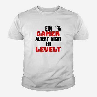 Ein Spieler Altert Nicht Er-Levelt  Kinder T-Shirt - Seseable