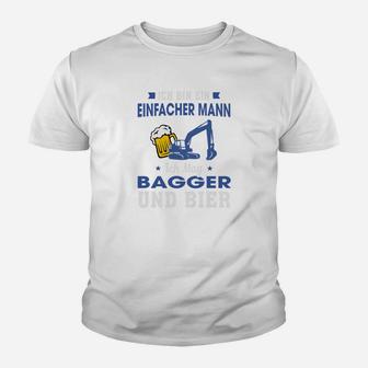 Einfacher Mann Bagger Ge 002 Kinder T-Shirt - Seseable