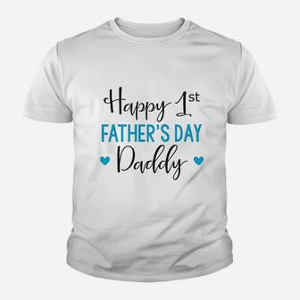Fathers Day Baby Happy First Fathers Day Daddy Baby Kid T-Shirt - Seseable