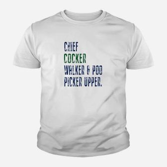 Fathers Day Dog Dad Funny Best Cocker Spaniel Papa Gift Premium Kid T-Shirt - Seseable