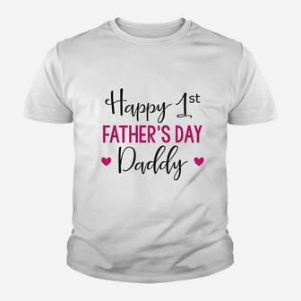 Fathers Day Happy First Fathers Day Daddy Kid T-Shirt - Seseable