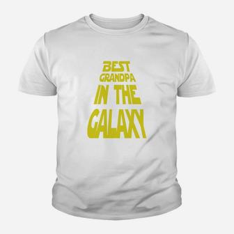 Fathers Day Shirt Best Grandpa In The Galaxy Kid T-Shirt - Seseable