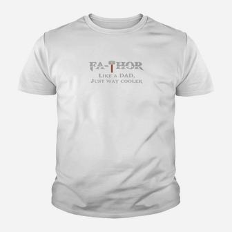 Fathor Fathers Day Gift Papa Daddy As Hero Premium Kid T-Shirt - Seseable