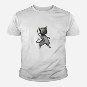 Fencing Cat Funny Fencing Kid T-Shirt - Seseable