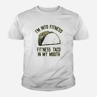 Fitness Taco Funny Gym Cool Humor Graphic Muscle Kid T-Shirt - Seseable