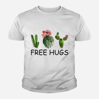 Free Hugs For Plant Lovers Succulent Cactus Kid T-Shirt - Seseable