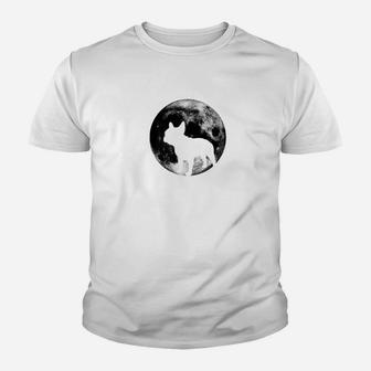 French Bulldog Moon Full Moon Design With Frenchie Kid T-Shirt - Seseable