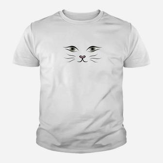 Funny And Cute Cat Face Cats Look For Cat Lovers Kid T-Shirt - Seseable