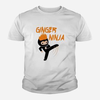 Funny Ginger Ninja Ginga Red Hair Kid T-Shirt - Seseable